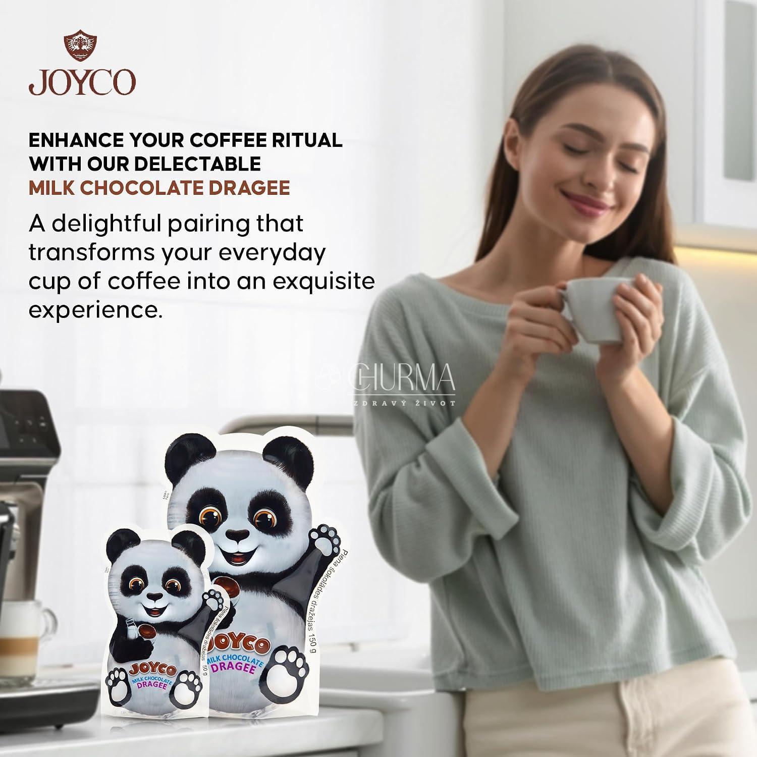 JOYCO Mléčné čokoládové dražé PANDA, 150g 