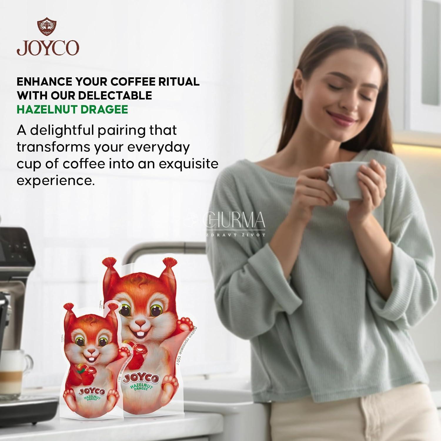 JOYCO Kakaové dražé s lískovými oříšky VEVERKA 150g