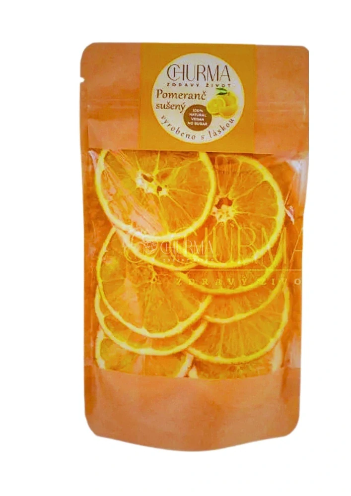 Sušené pomerančové chipsy