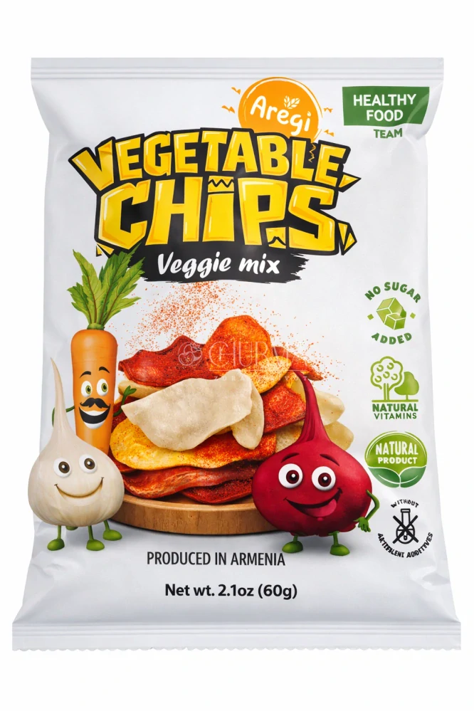 Aregi Zeleninový mix chipsy 50 g
