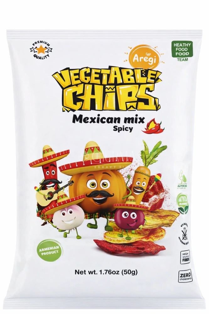 Aregi Mexický mix chipsy pikantní 50 g