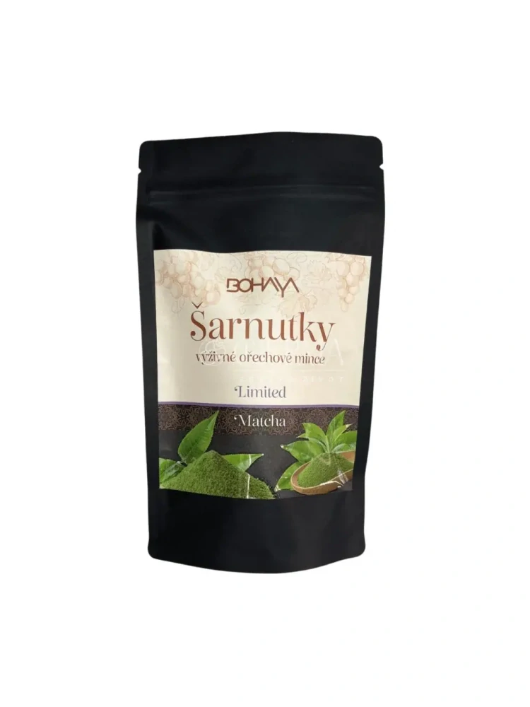 Šarnutky MATCHA – ořechové mince 130g.