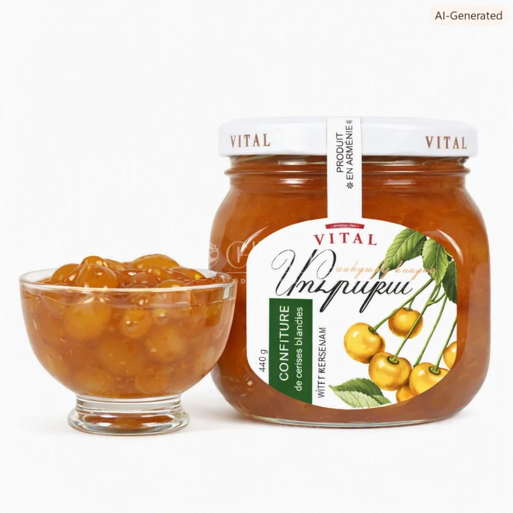 VITAL bílá třešeň zavařenina 440 g