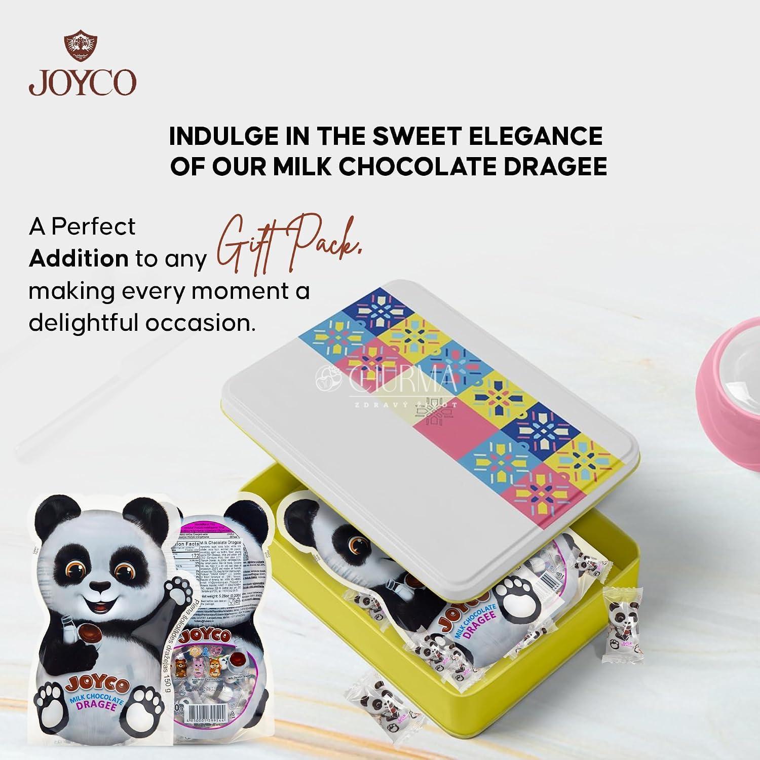 JOYCO Mléčné čokoládové dražé PANDA, 150g 