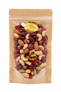 Prémiový mix ořechů s brusinkami 100g.